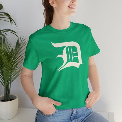 Detroit 'Old English D' T-Shirt (Ivory White) | Unisex Standard