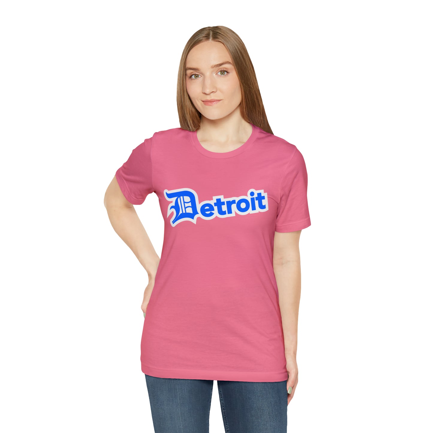 'Detroit' T-Shirt (MotorTown Blue w/ Old English 'D') | Unisex Standard