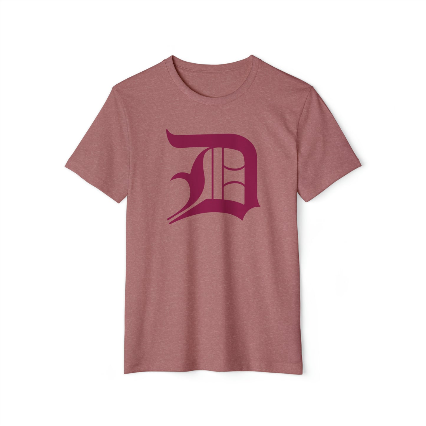 Detroit 'Old English D' T-Shirt (Ruby Red) | Unisex Recycled Organic