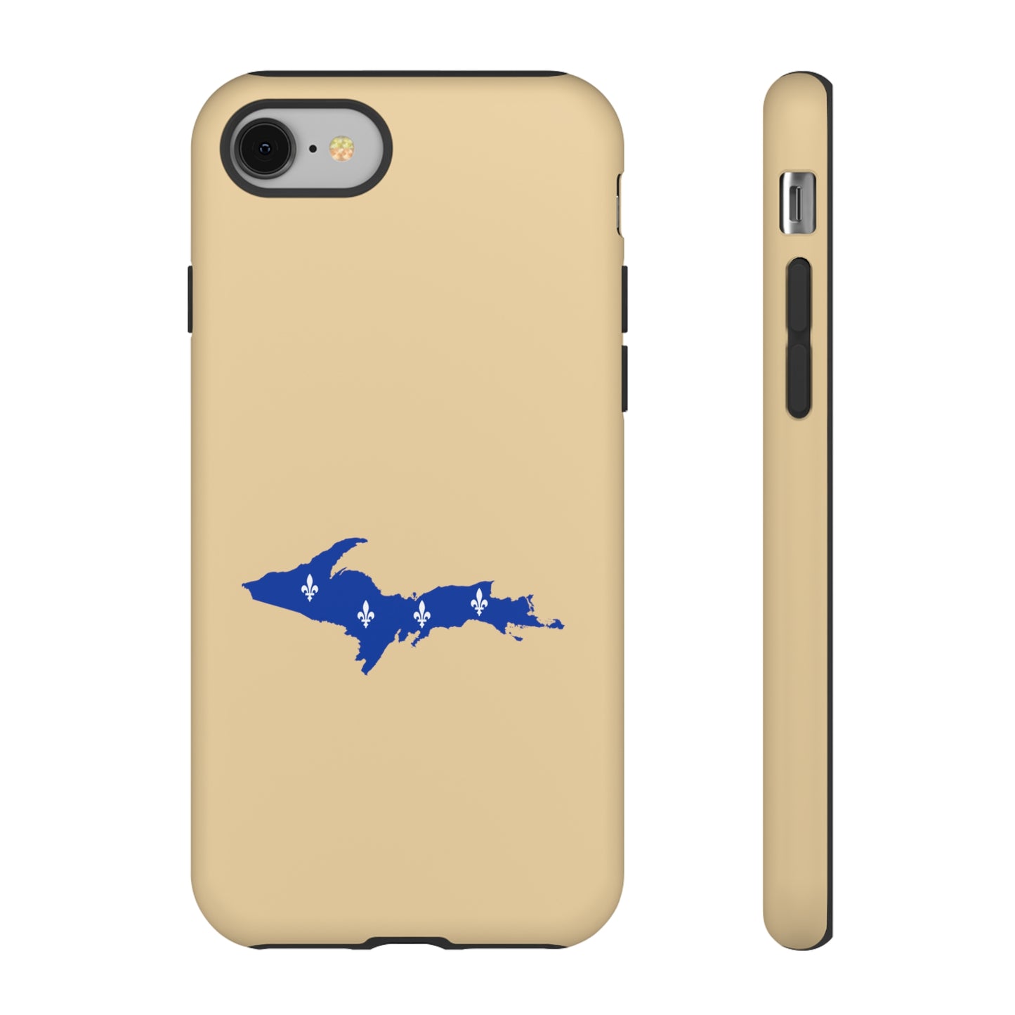 Michigan Upper Peninsula Tough Phone Case (Maple Color w/ UP Quebec Flag Outline) | Apple iPhone