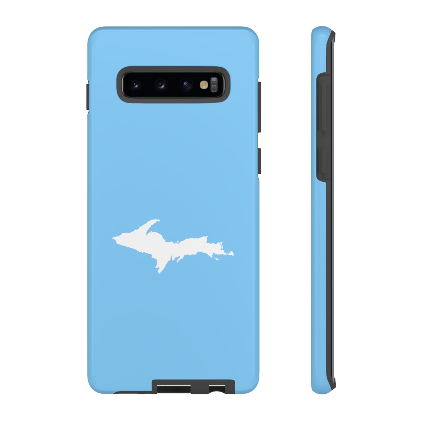 Michigan Upper Peninsula Tough Phone Case (DTW Blue w/ UP Outline) | Samsung & Pixel Android