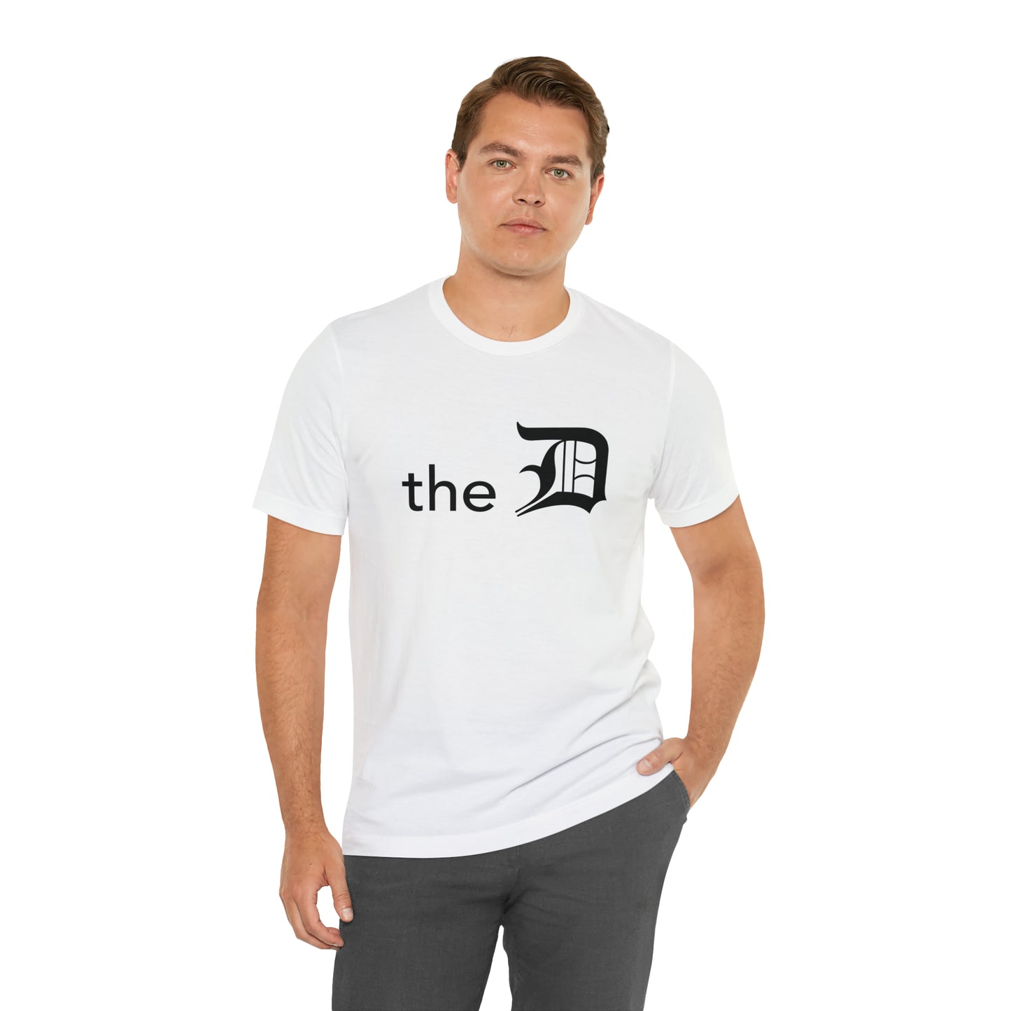 Detroit 'the D' T-Shirt (Black) | Unisex Standard