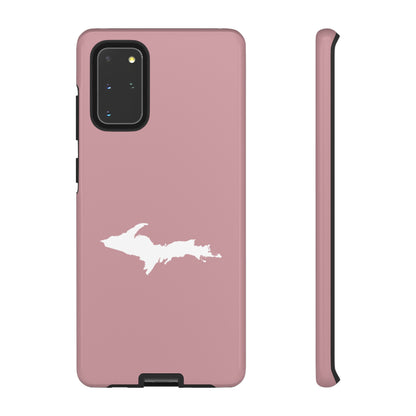 Michigan Upper Peninsula Tough Phone Case (Cherry Blossom Color w/ UP Outline) | Samsung & Pixel Android