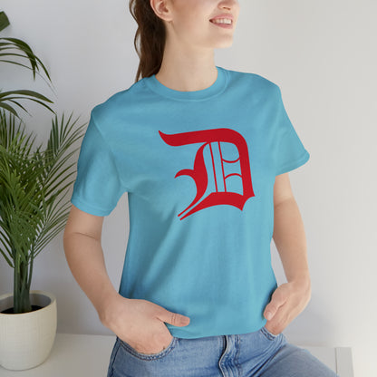 Detroit 'Old English D' T-Shirt (Aliform Red) | Unisex Standard