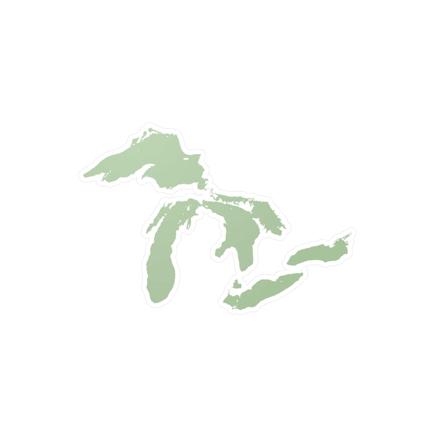 Great Lakes Kiss-Cut Windshield Decal | Tea Green