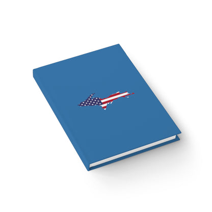 Michigan Upper Peninsula Blank Sketchbook (w/ UP USA Flag) | Lake Superior Blue