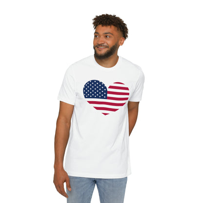 United States Flag Heart T-Shirt | Made in USA