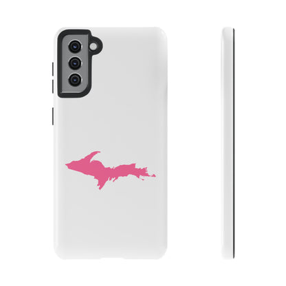 Michigan Upper Peninsula Tough Phone Case (w/ Pink UP Flag Outline) | Samsung & Pixel Android