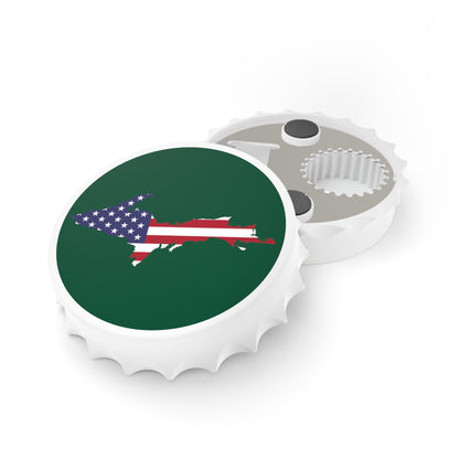 Michigan Upper Peninsula Bottle Opener (w/ UP USA Flag ) | Superior Green