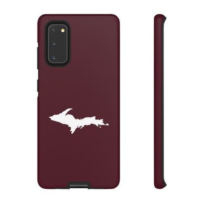 Michigan Upper Peninsula Tough Phone Case (Pinot Red w/ UP Outline) | Samsung & Pixel Android