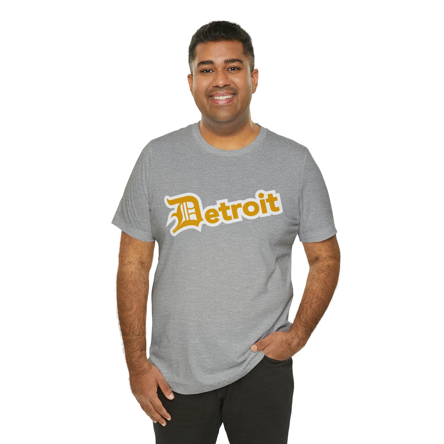 'Detroit' T-Shirt (Gold w/ Old English 'D') | Unisex Standard