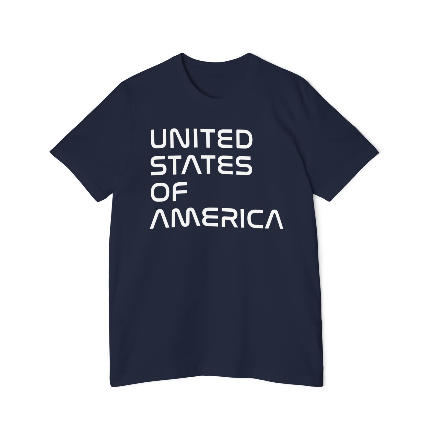 'United States of America' T-Shirt (Space Agency Font) | Made in USA