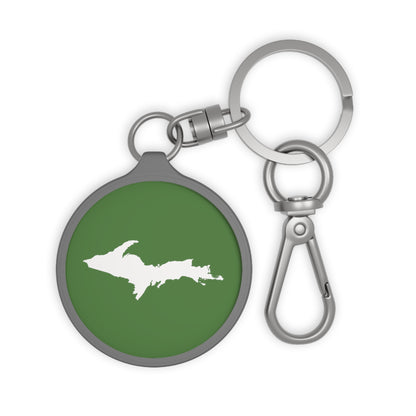 Michigan Upper Peninsula Keyring (w/ UP Outline) | Pine Green