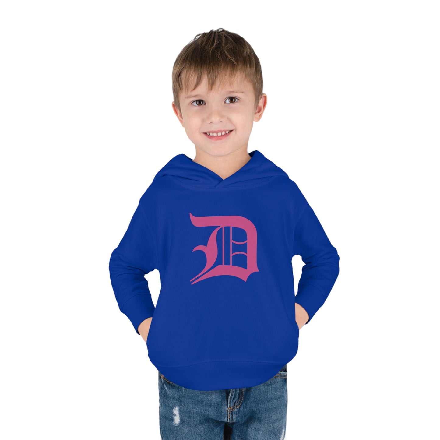 Detroit 'Old English D' Hoodie (Apple Blossom Pink) | Unisex Toddler