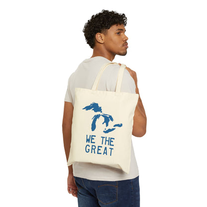 Great Lakes 'We The Great' Light Tote Bag | Azure