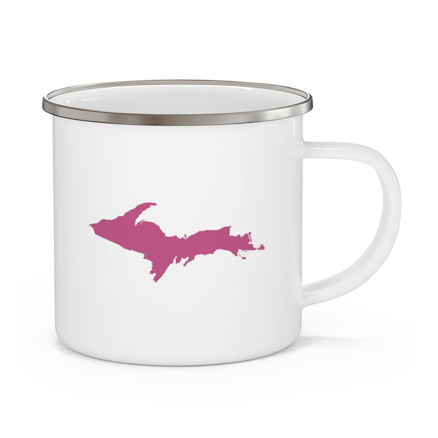 Michigan Upper Peninsula Camping Mug (Pink Outline) | 12oz