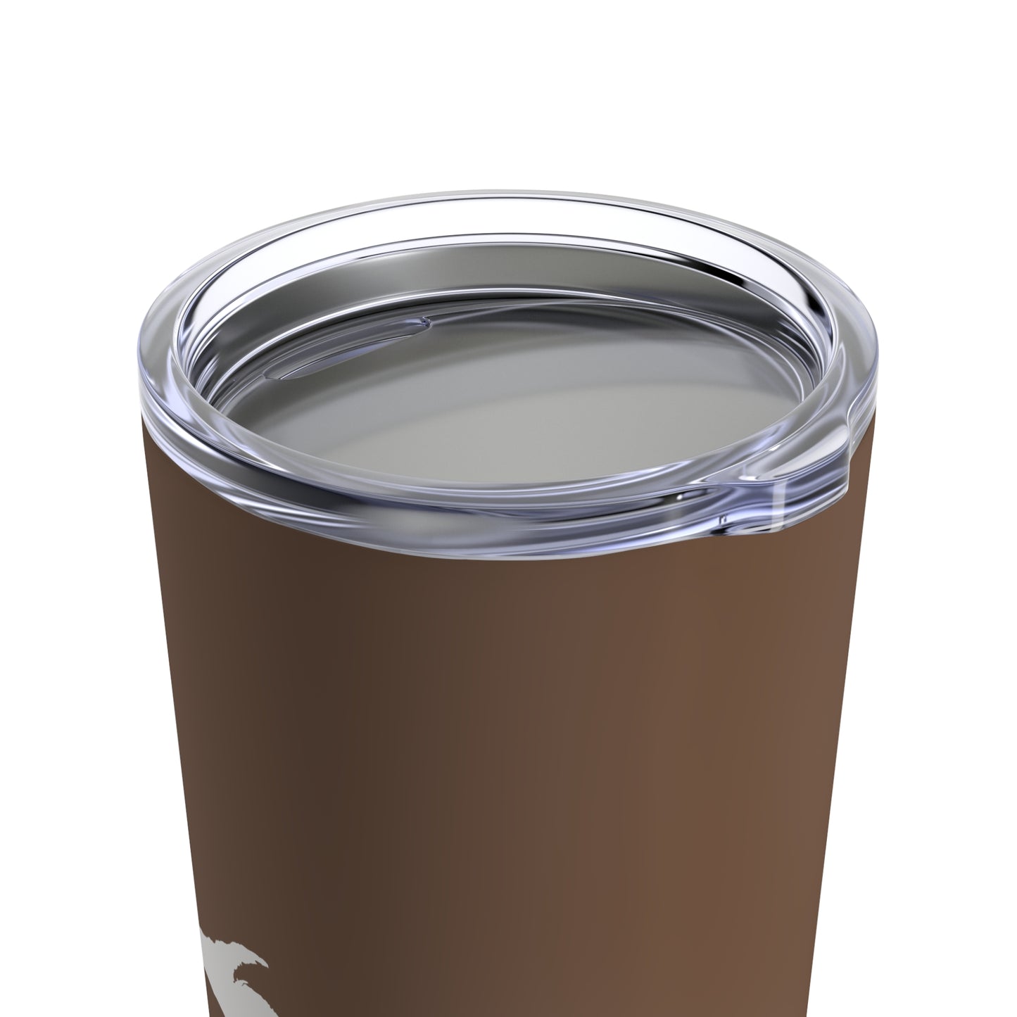 Michigan Upper Peninsula Tumbler (w/ UP Outline) | Coffee Color - 20oz