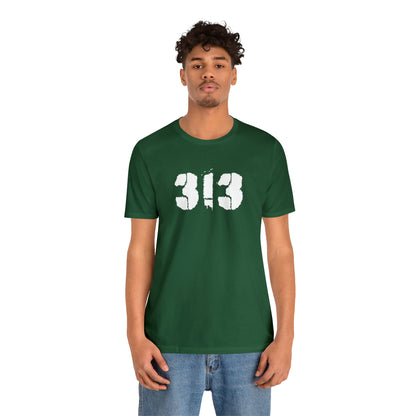 Detroit '313' T-Shirt (Spray Stencil Font) | Unisex Standard Fit