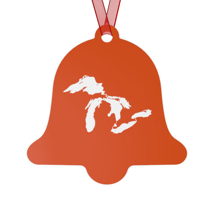 Great Lakes Christmas Ornament | Metal - Maple Leaf Orange