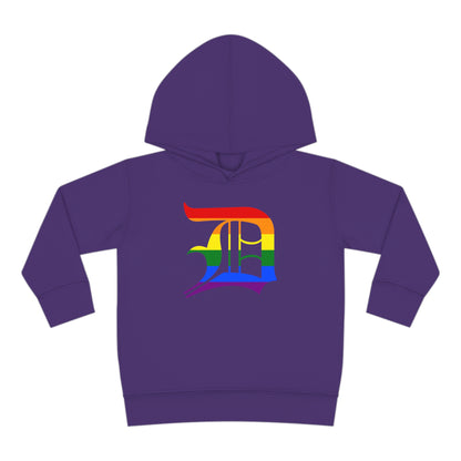 Detroit 'Old English D' Hoodie (Rainbow Pride Edition)| Unisex Toddler