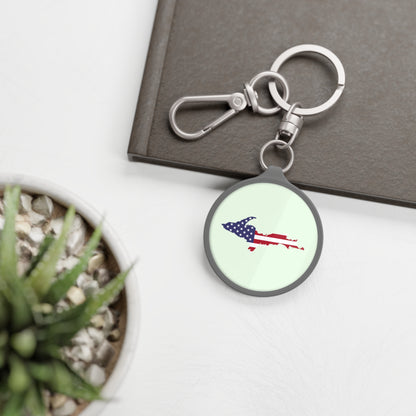 Michigan Upper Peninsula Keyring (w/ UP USA Flag) | Dew Green