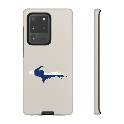 Michigan Upper Peninsula Tough Phone Case (w/ UP Finland Flag Outline) | Samsung & Pixel Android