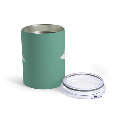 Michigan Upper Peninsula Tumbler (w/ UP Outline) | Metallic Mint Green - 10oz