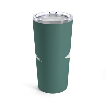 Michigan Upper Peninsula Tumbler (w/ UP Outline) | Copper Green - 20oz