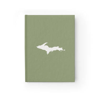 Michigan Upper Peninsula Blank Sketchbook (w/ UP Outline) | Beachgrass Green