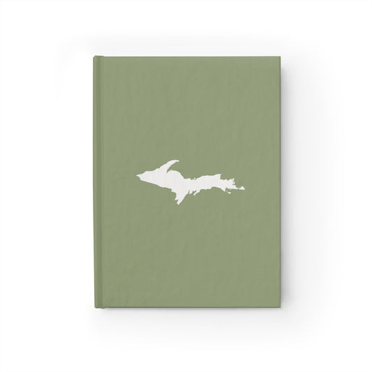 Michigan Upper Peninsula Blank Sketchbook (w/ UP Outline) | Beachgrass Green