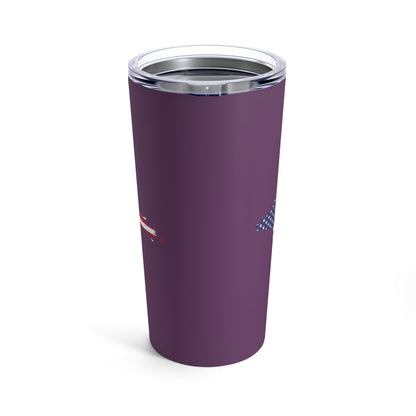 Michigan Upper Peninsula Tumbler (w/ UP USA Flag) | Plum - 20oz