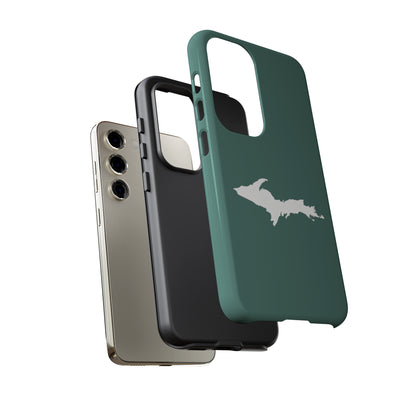 Michigan Upper Peninsula Tough Phone Case (Copper Green w/ UP Outline) | Samsung & Pixel Android