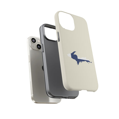 Michigan Upper Peninsula Tough Phone Case (Ivory Color w/ UP Finland Flag Outline) | Apple iPhone