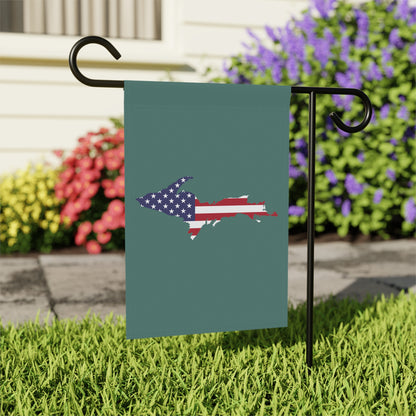 Michigan Upper Peninsula Home & Garden Flag (w/ UP USA Flag) | Copper Green