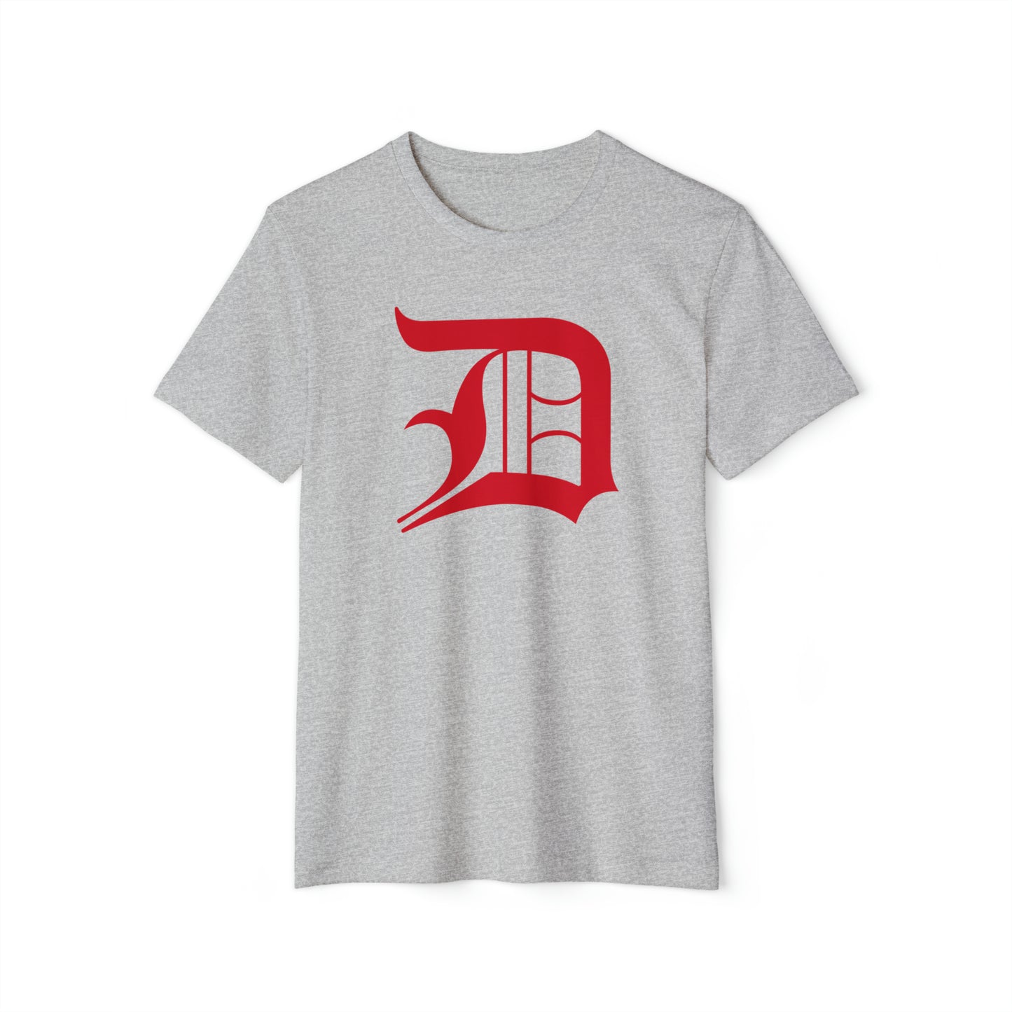 Detroit 'Old English D' T-Shirt (Aliform Red) | Unisex Recycled Organic