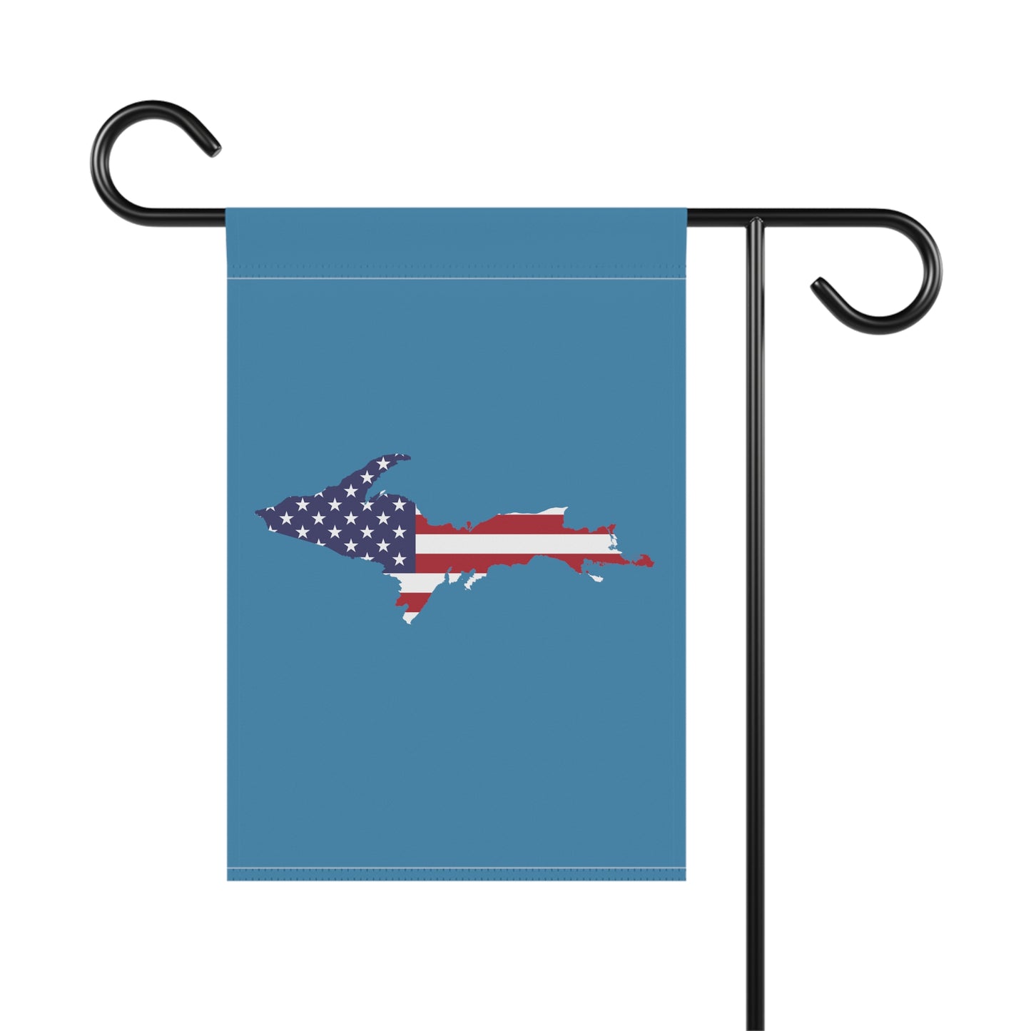 Michigan Upper Peninsula Home & Garden Flag (w/ UP USA Flag) | Lake Michigan Blue