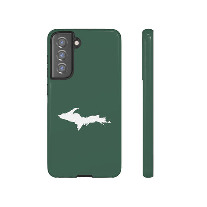 Michigan Upper Peninsula Tough Phone Case (Ginger Ale Green w/ UP Outline) | Samsung & Pixel Android