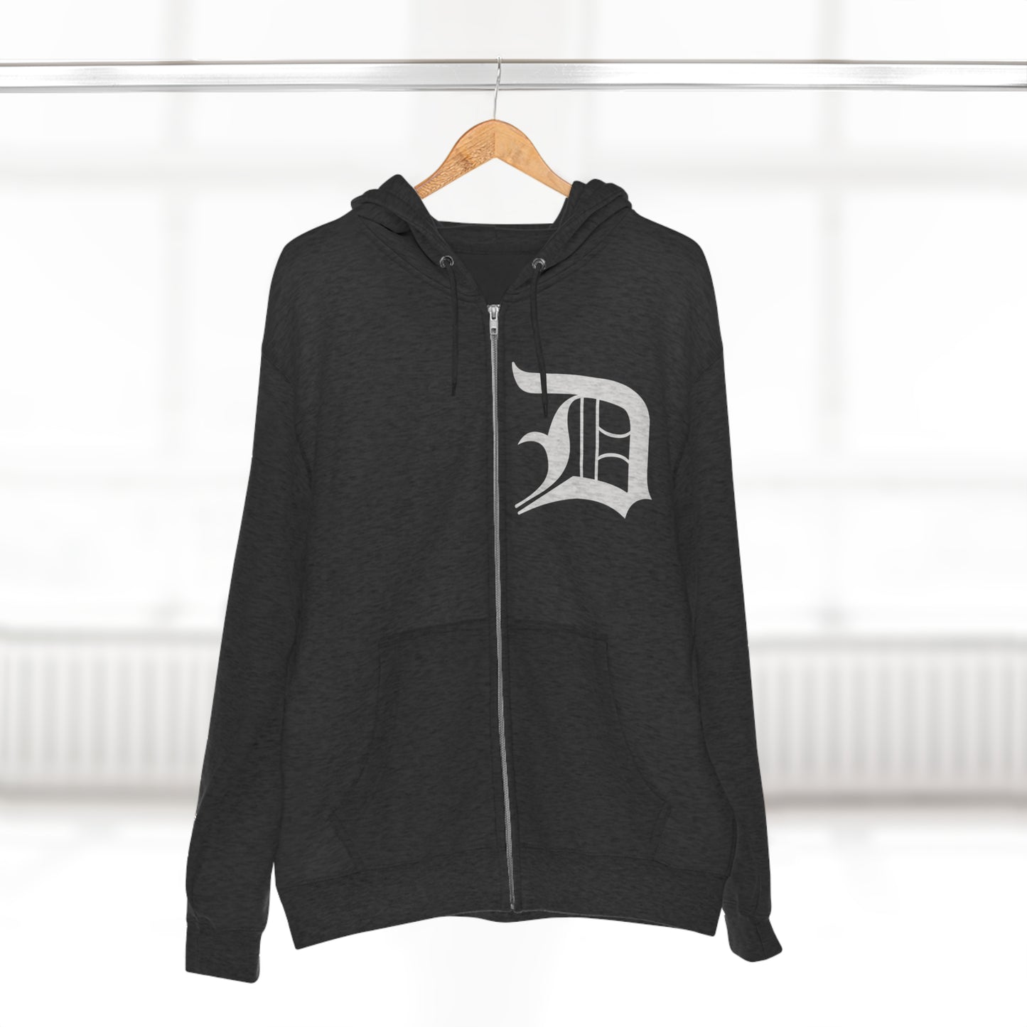 Detroit 'Old English D' Hoodie | Unisex Full Zip