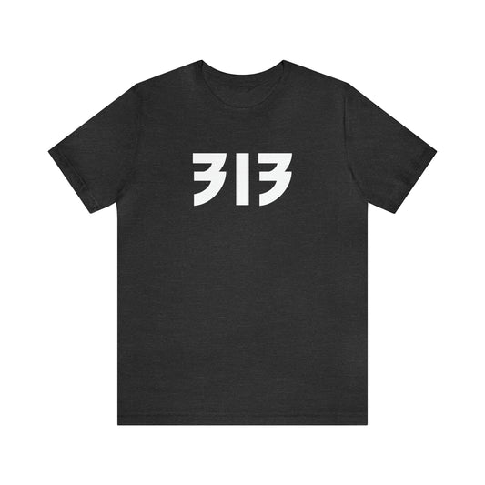 Detroit '313' T-Shirt (80s Glam Rock Font) | Unisex Standard Fit