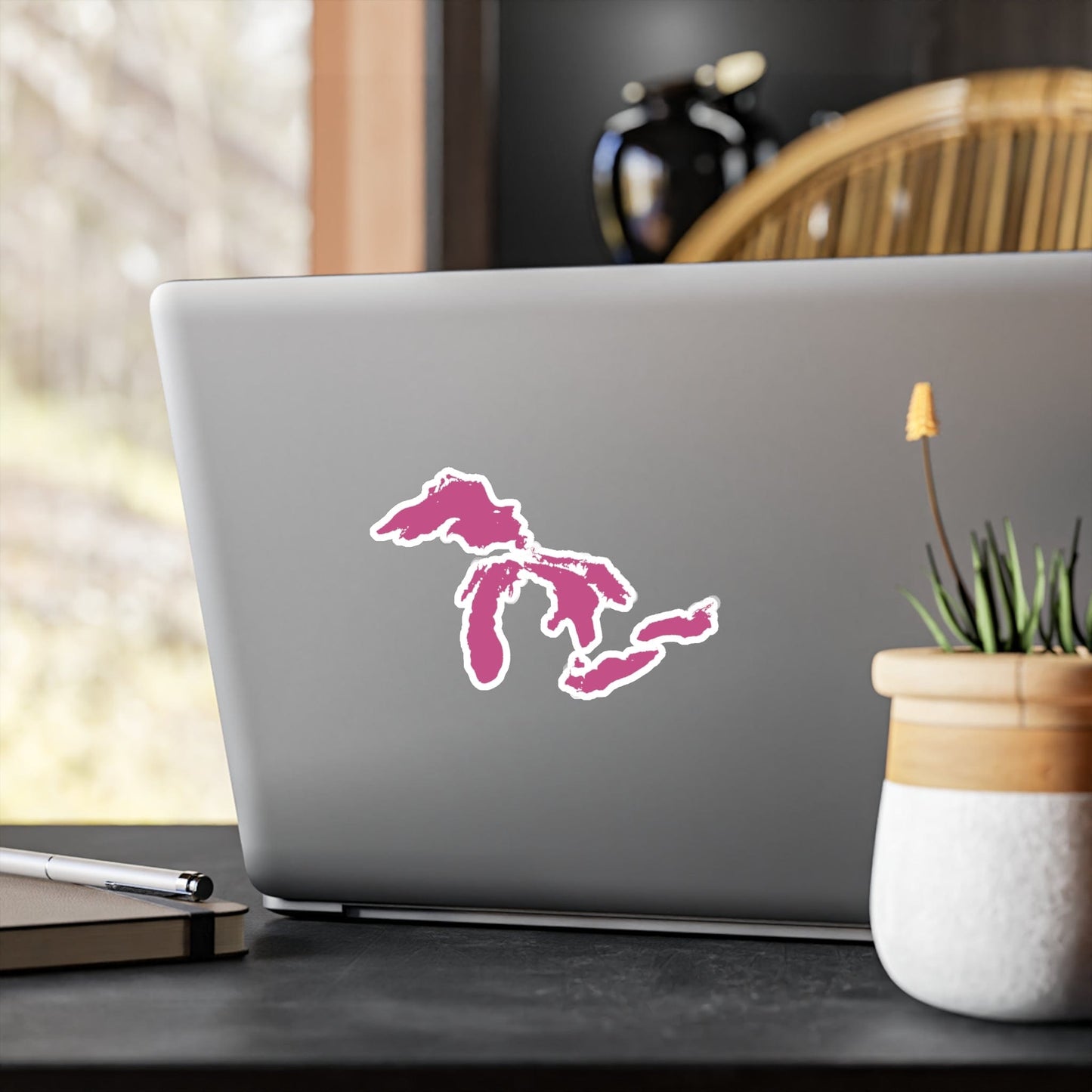 Great Lakes Kiss-Cut Windshield Decal | Apple Blossom Pink