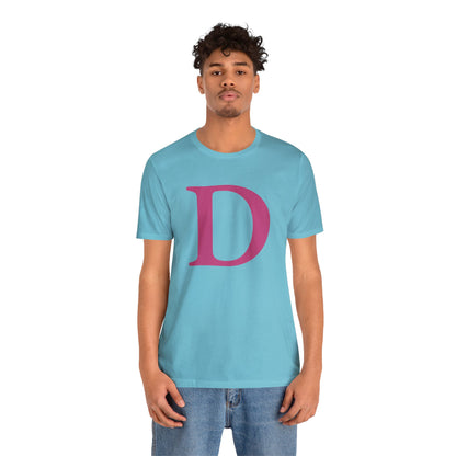 'Old French D' T-Shirt (Apple Blossom Pink) | Unisex Standard Fit