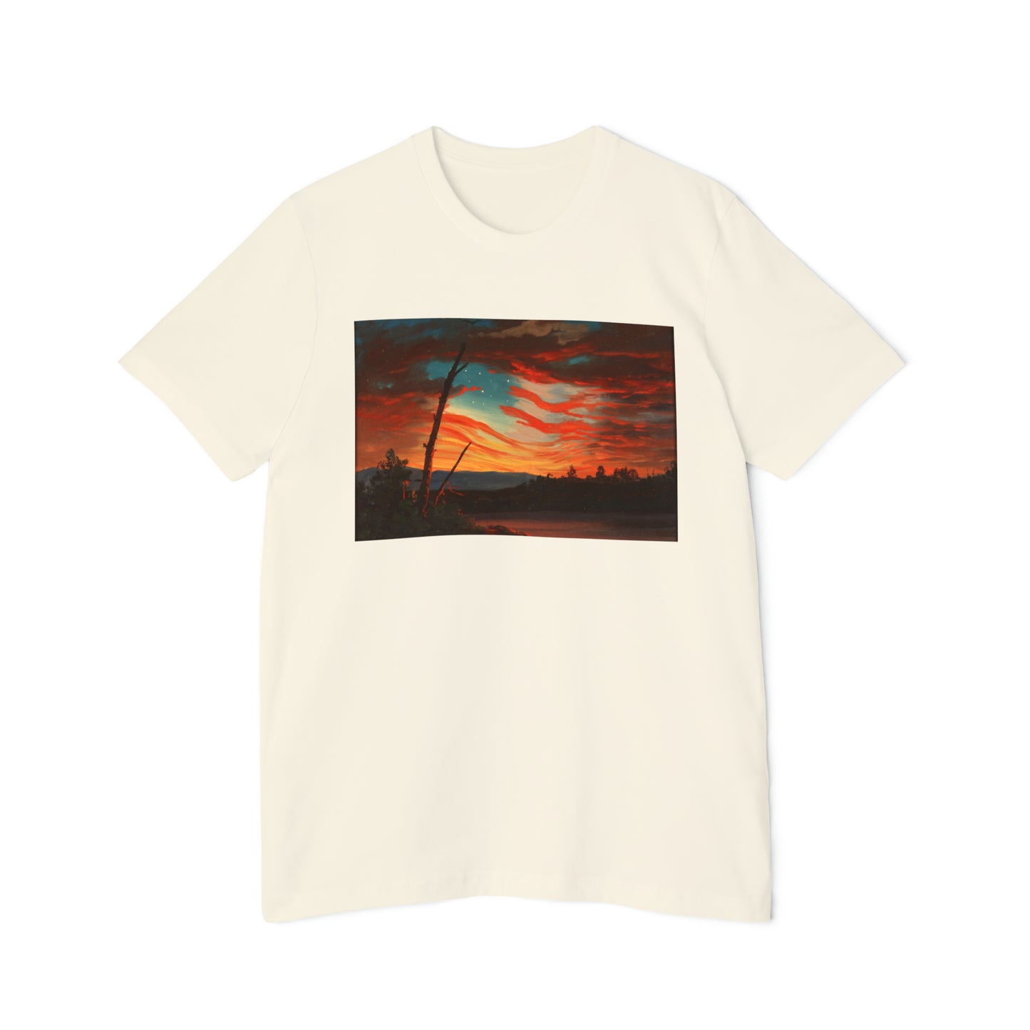 'Our Banner in the Sky' Painting T-Shirt (Church, 1861) | Made in USA