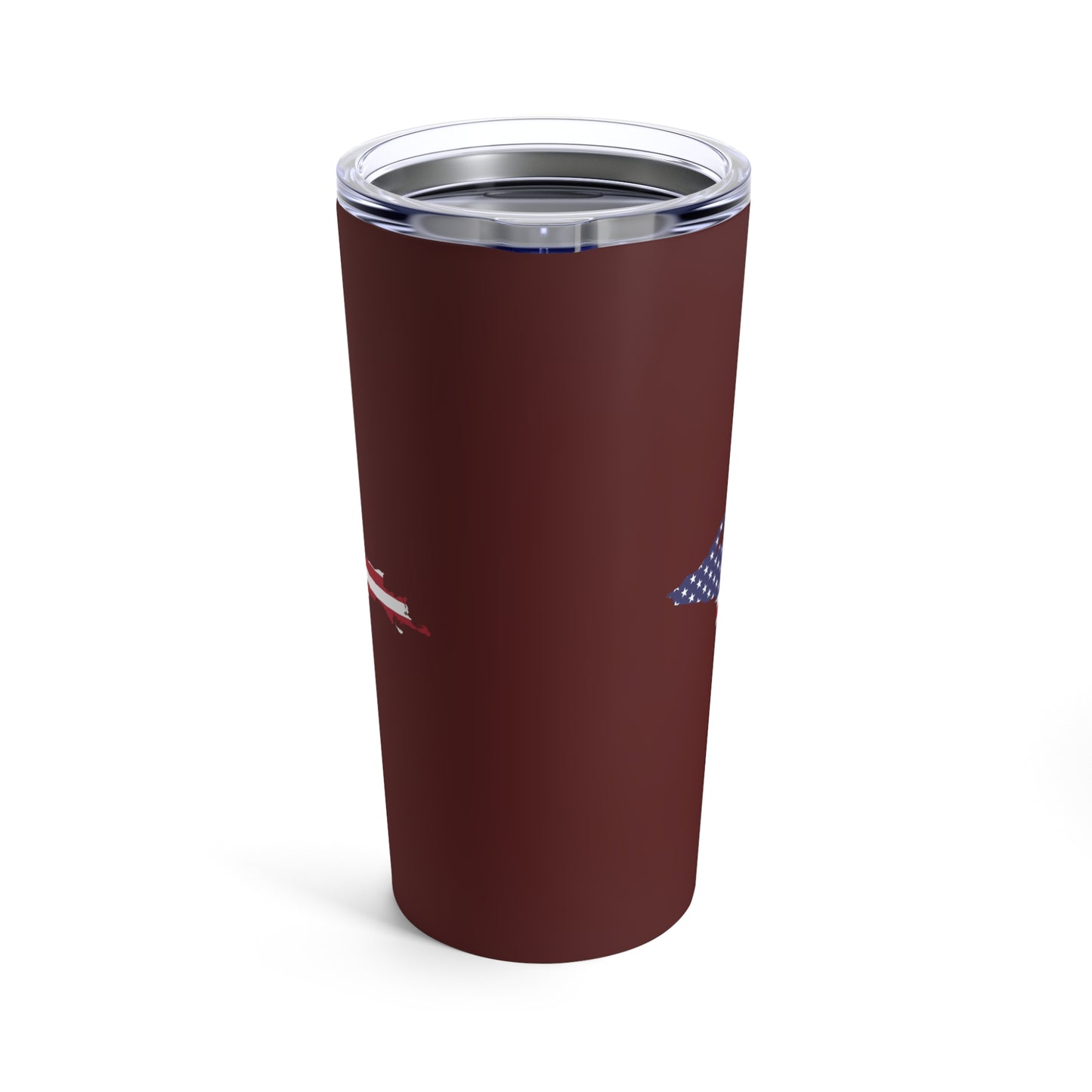 Michigan Upper Peninsula Tumbler (w/ UP USA Flag) | Cherrywood Red - 20oz