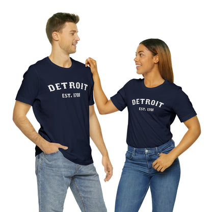 'Detroit EST. 1701' T-Shirt (Ballpark Font) | Unisex Standard