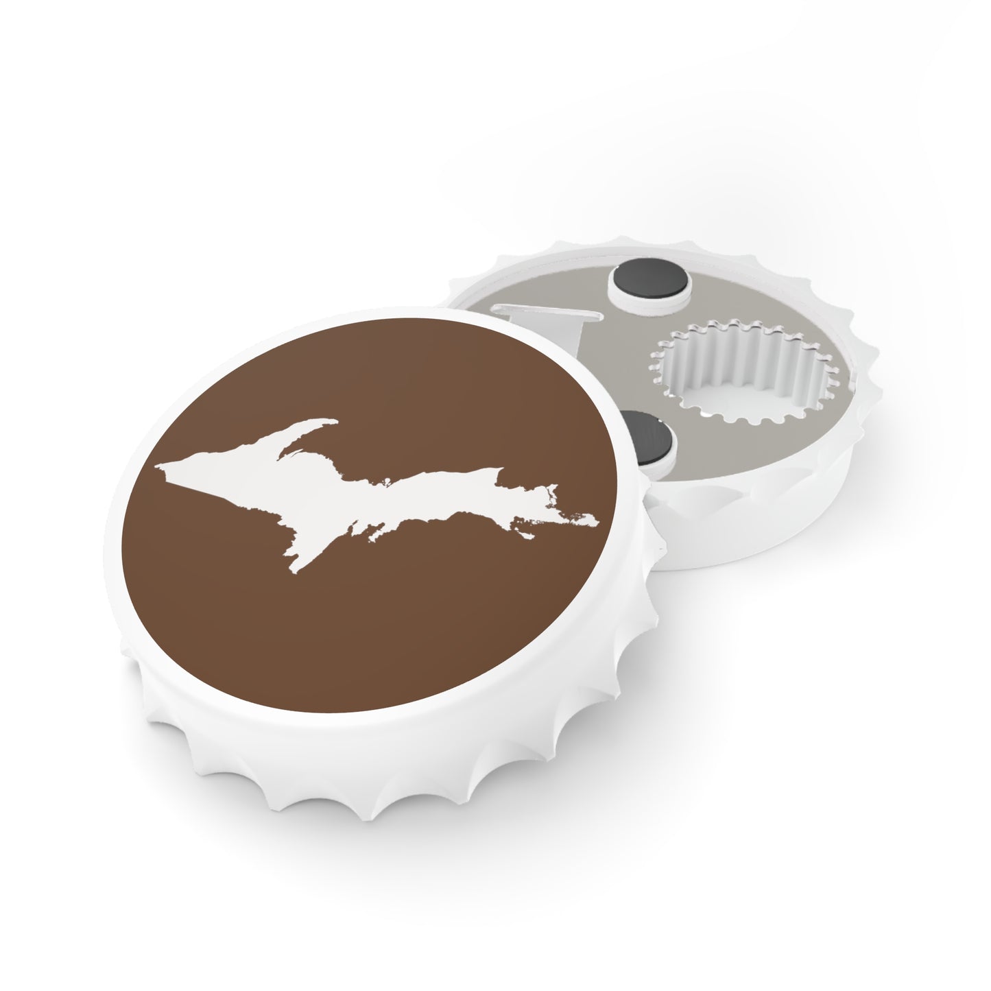 Michigan Upper Peninsula Bottle Opener (w/ UP Outline) | Coffee Color