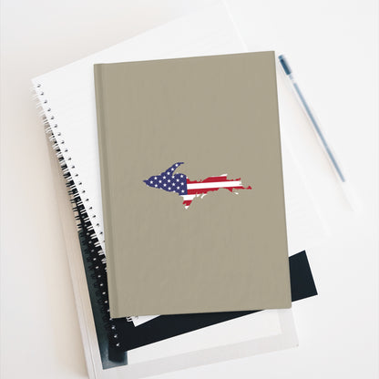 Michigan Upper Peninsula Blank Sketchbook (w/ UP USA Flag) | Petoskey Stone Beige