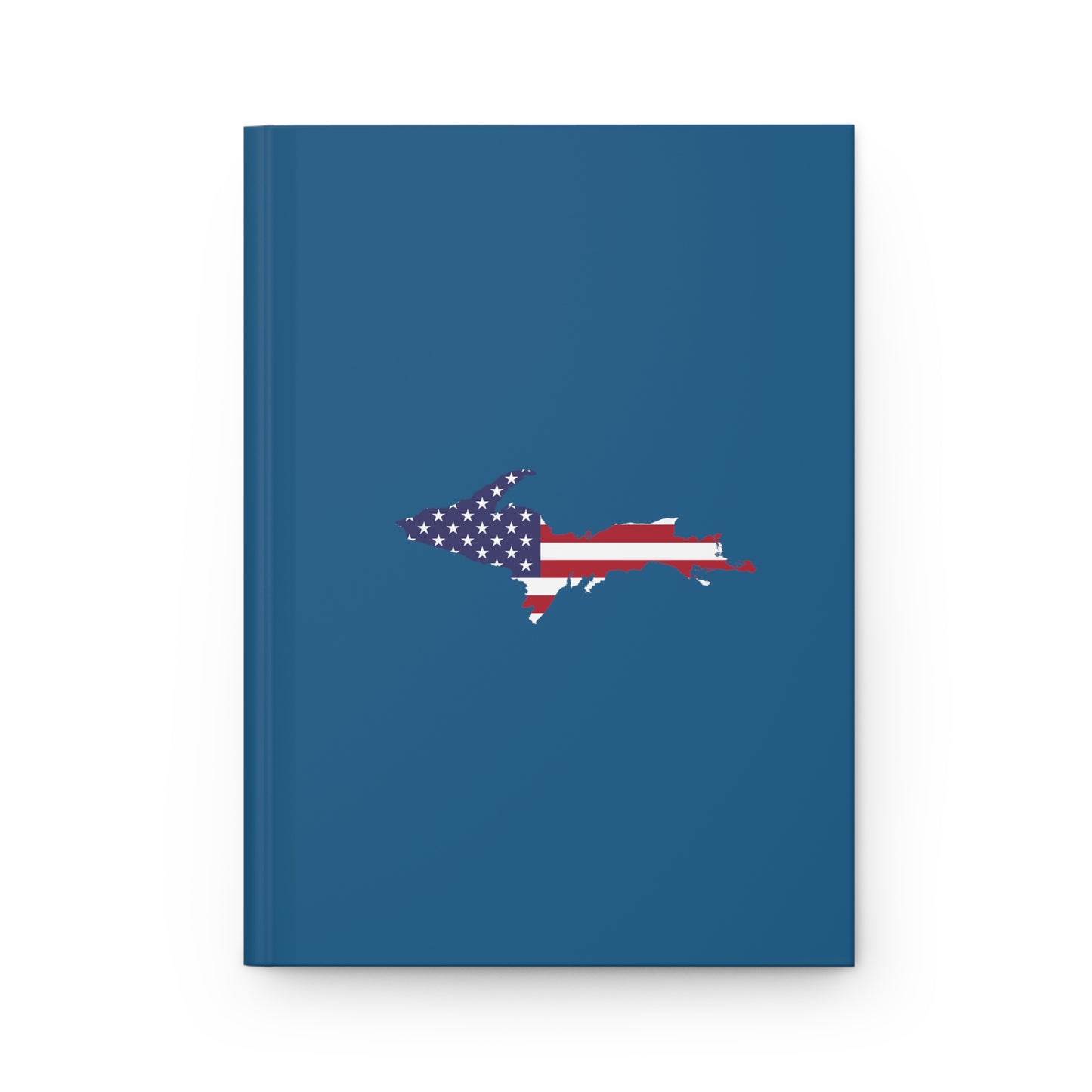 Michigan Upper Peninsula Hardcover Journal (w/ UP USA Flag) | Ruled - Blueberry