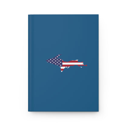 Michigan Upper Peninsula Hardcover Journal (w/ UP USA Flag) | Ruled - Blueberry