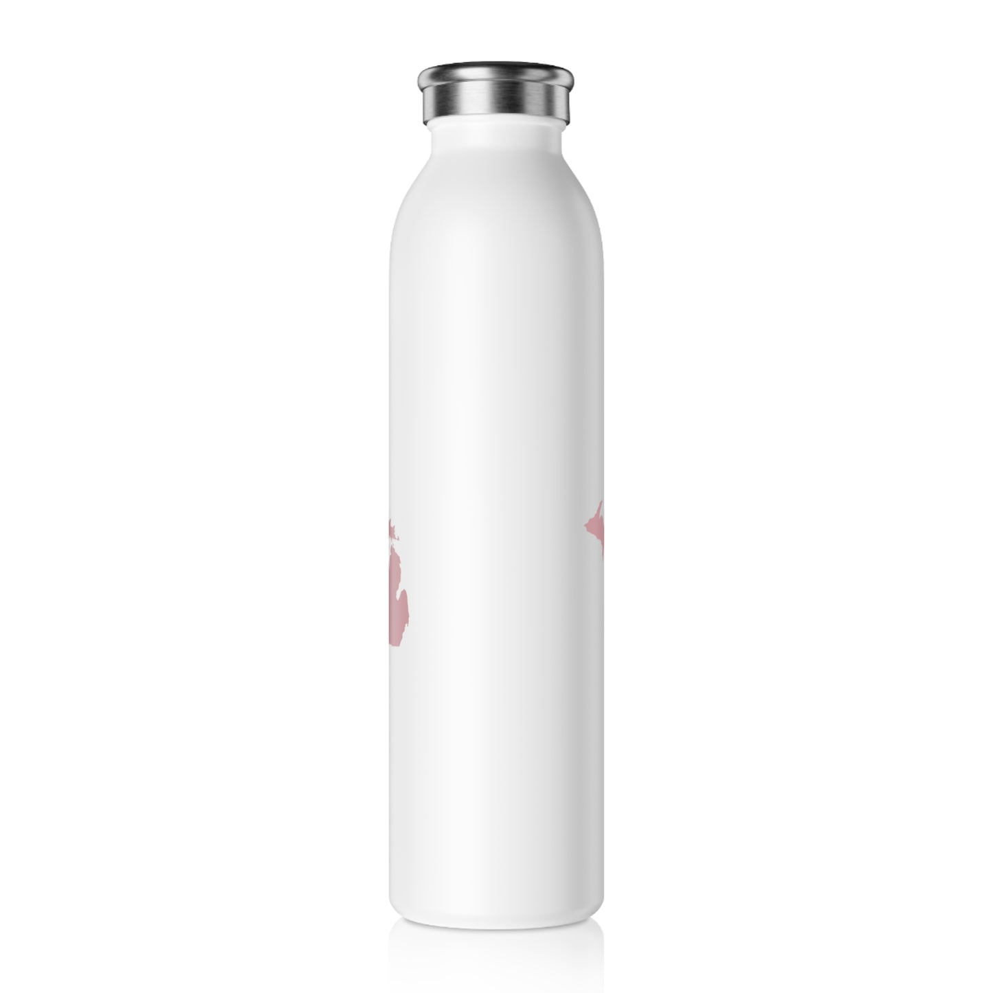 Michigan Water Bottle (w/ Cherry Blossom Pink Outline) | 20oz Double-Walled