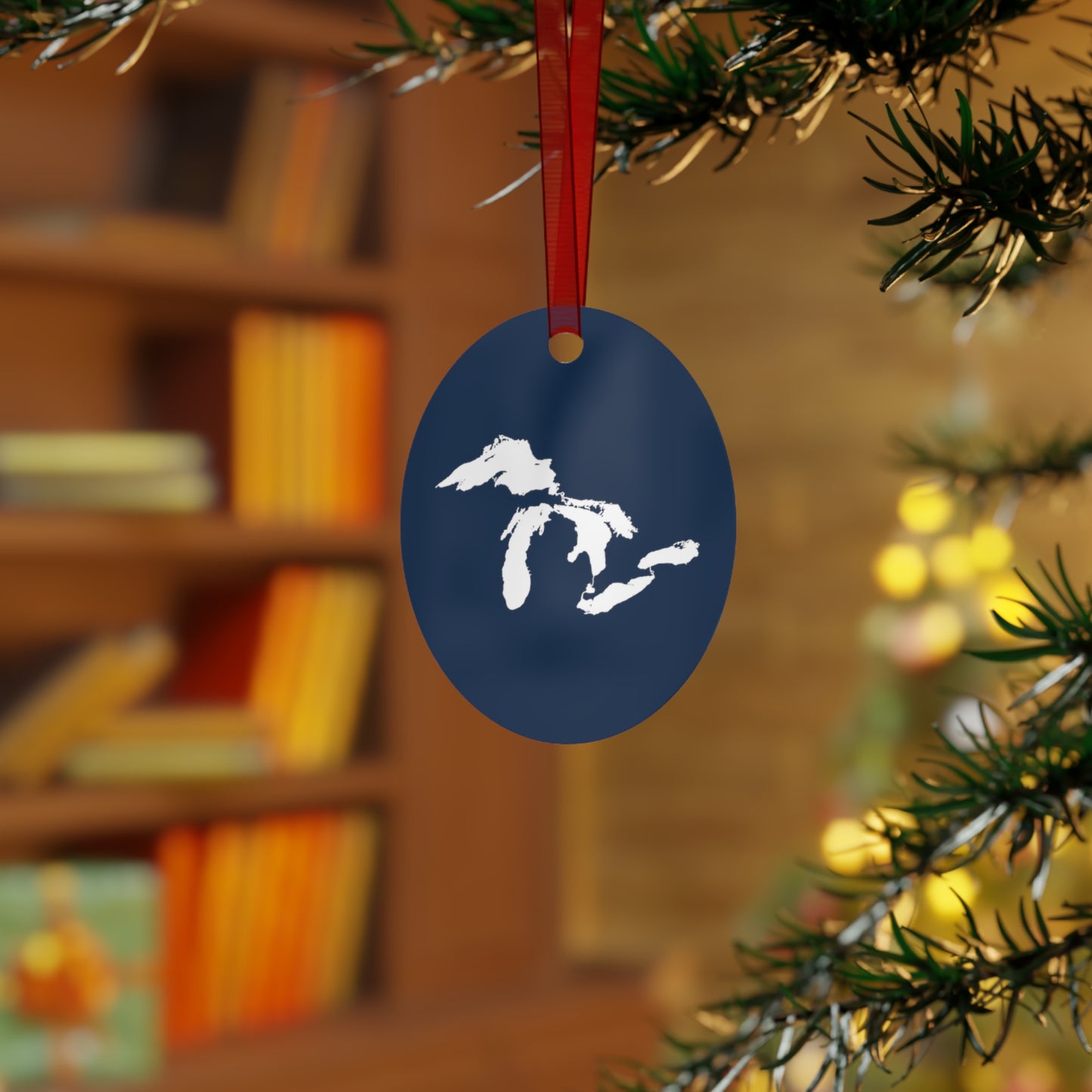 Great Lakes Christmas Ornament | Metal - Navy